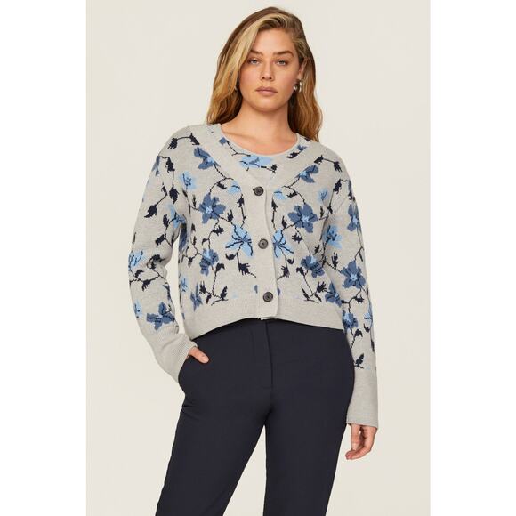 Club Monaco Knit Floral Cardigan - Picture 1 of 7